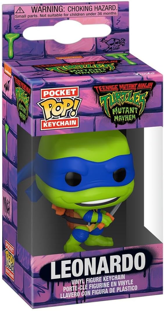 Funko POP! Keychain: Teenage Mutant Ninja Turtles (TMNT) - Leonardo Novelty Keyring - Collectable Mini Figure - Stocking Filler - Gift Idea - Official Merchandise