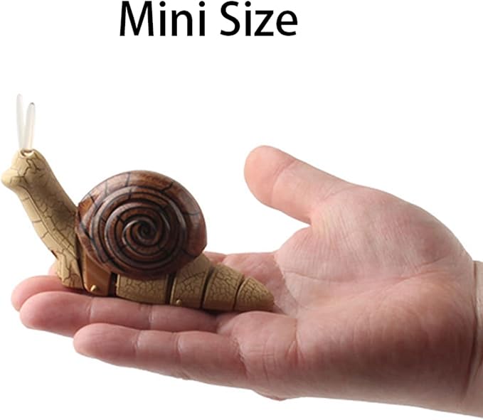 RC Snail Toy Realistic IR Remote Control Insect Car Vehicle Electric Animal Toy for Kids’ Birthday（Brown）
