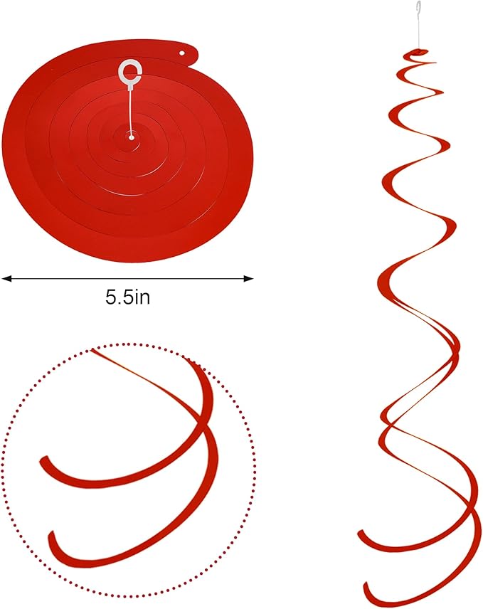 Ceiling Swirl Foil Decorations Hanging Plastic Streamer Themed Swirl Party for 4th of July Graduation Celebration Labor Day, Pack of 28 (Blue Red and Sliver)