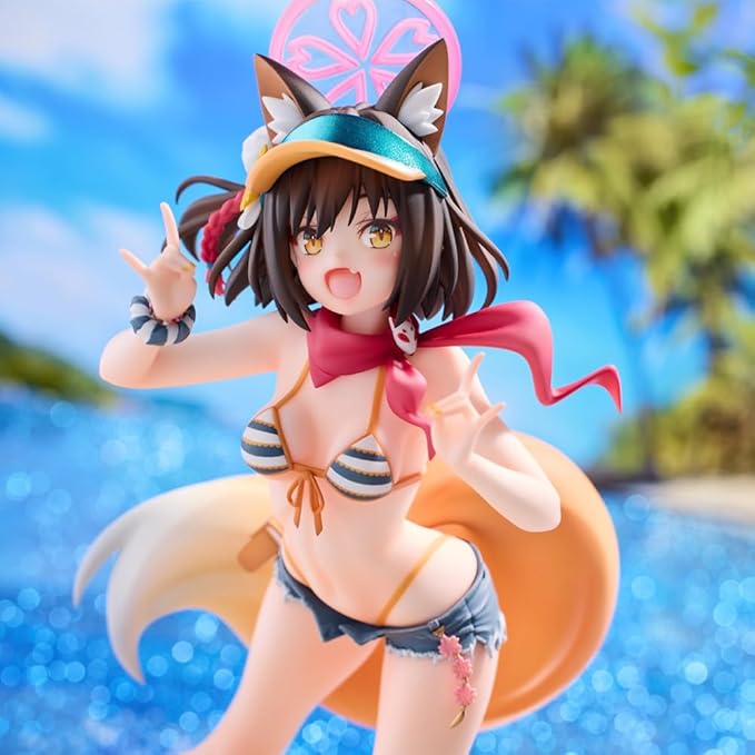 Kuda Izuna Figure Swimsuit Anime Girl Figures 9.84" PVC Action Figure Standing Pose Kuda Izuna Figurine Model Collectibles Desktop Decoration
