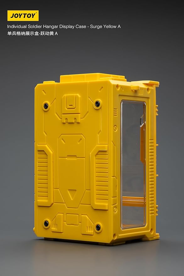 JOYTOY 5'' Display Box,Action Figures Display Case - Individual Soldier Hangar Display Case - Surge Yellow A - Dustproof Collectibles Box Ages 15+