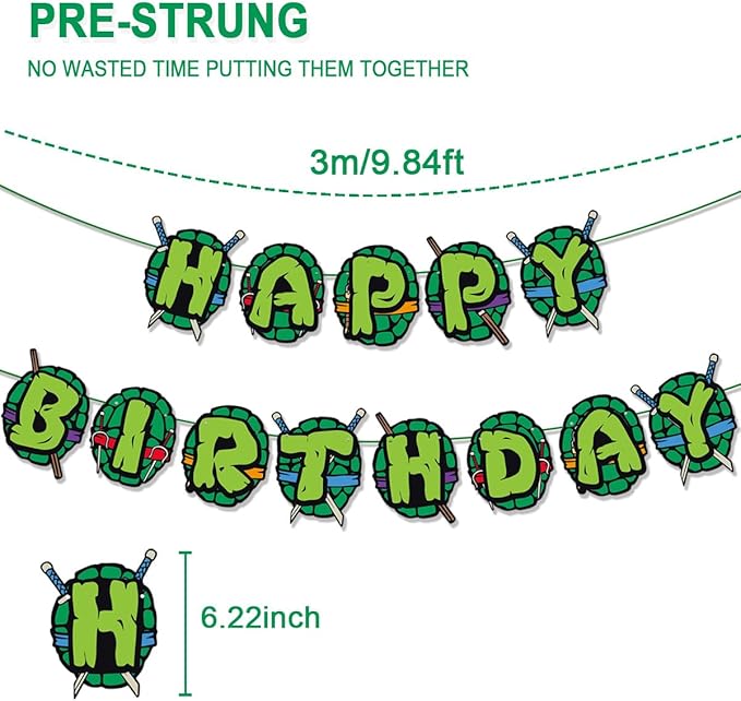 Superhero Happy Birthday Decorations Green American Comics Birthday Party Banner 1st Birthday Party Supplies Favors