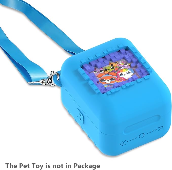 Silicone Case for Bitzee Original Interactive Toy Digital Pet with 15 Animals, Protective Skin Cover for Bitzee Original Virtual Electronic Digital Pet Accessories (Blue Case)