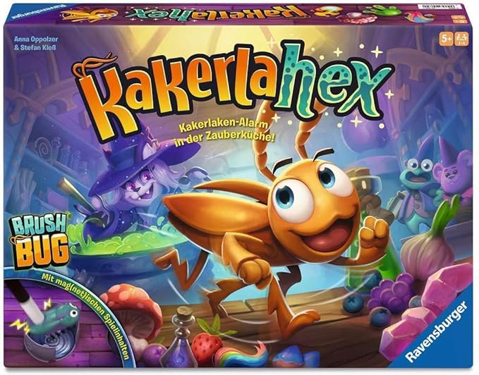 Ravensburger 24832 Cockerlahex Memorial and Action Game with Electronic Cockroach for Young and Old, for 2-4 People, Suitable from 5 Years