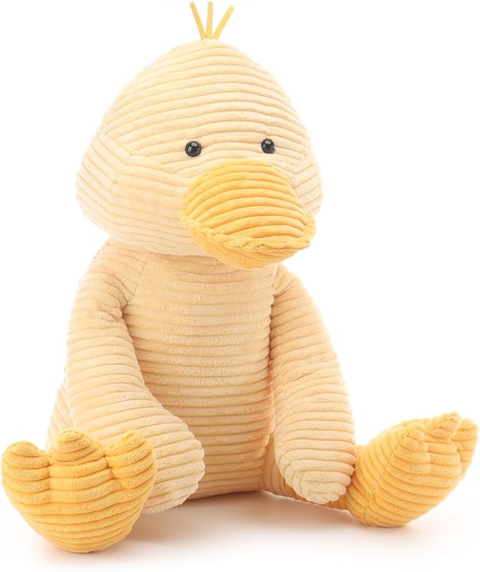 Apricot Lamb Corduroy Duck Stuffed Animals for Kids, Soft Cute Plush Toys for Baby Girl and Boy, 19.7 Inches