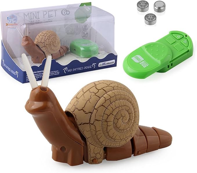 RC Snail Toy Realistic IR Remote Control Insect Car Vehicle Electric Animal Toy for Kids’ Birthday （Beige）