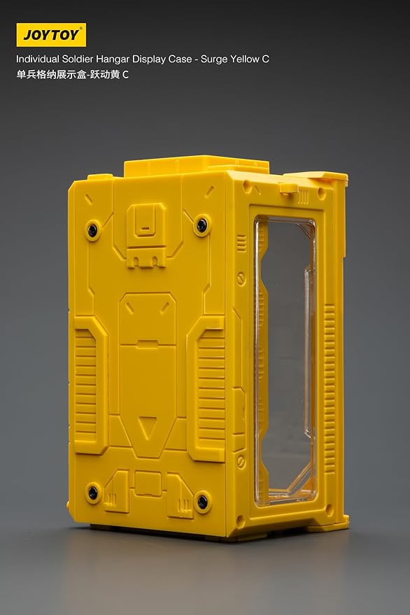 JOYTOY 5'' Display Box,Action Figures Display Case - Individual Soldier Hangar Display Case - Surge Yellow C - Dustproof Collectibles Box Ages 15+