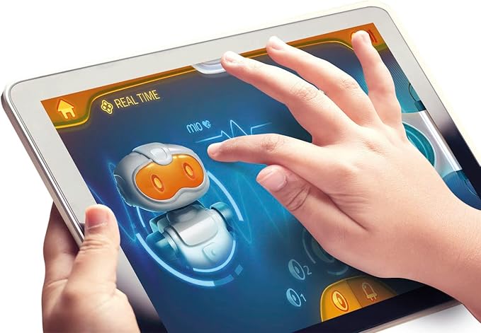 Clementoni- Science & Play Mio Robot: Interactive STEM Learning Robot with App, Obstacle Avoidance & Drawing Function (8+ Years)