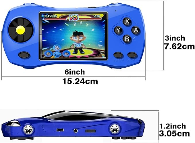 Handheld Game Console for Kids Preloaded 200+ Retro Video Games, Portable Gaming Player with Rechargeable Battery 3.0" LCD Screen, Mini Arcade Electronic Toy Gifts for Boys Girls