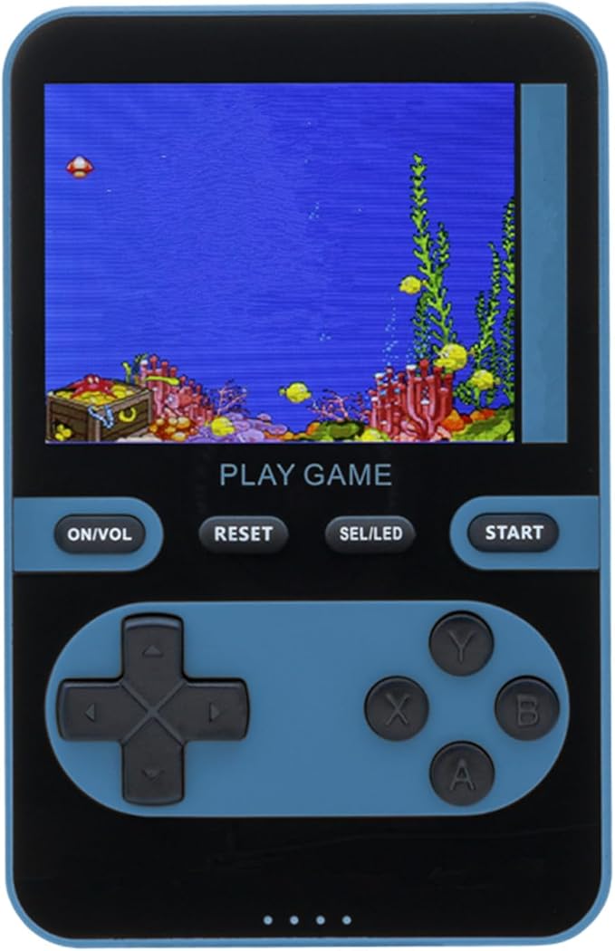 Kastar Handheld Retro Video Game Console with 500 Classic Mini Games, 3.5" IPS Display, Built-in Rechargeable Battery, Portable Gaming Device Color: Blue
