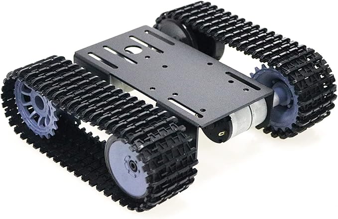 Professional Smart Robot Tank Car Chassis for School Eduactional Science Kits, DIY RC Tracked Robotic Obstacle Avoidance Platform Crawler Model with 2pcs Plastic Caterpillars, Remote Control STEAM