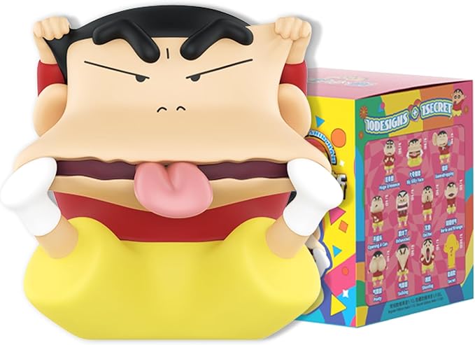 52TOYS Crayon Shinchan Comical Shinchan Blind Box, 1PC Action Figure Collectible Toy Kawaii Creative Gift Room Decor Desktop Decoration, Gift for Birthday Party