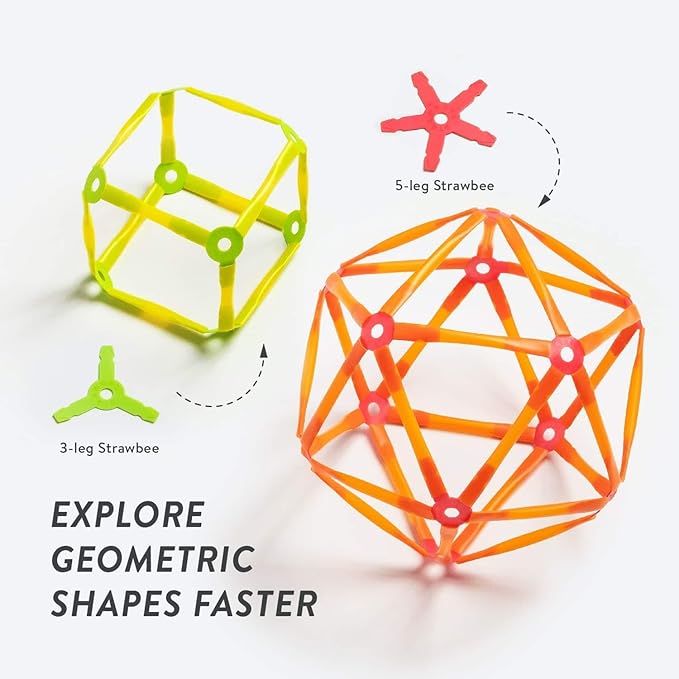 Strawbees Creature Creator Kit - Educational Connecting Toys for Makers & Families, Building Toy Toolbox with Straws and Connectors for Creative STEM Exploration in Schools & Home Learning