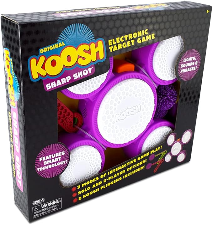 Koosh Sharp Shot - Interactive Target - 3 Games to Play - Play with Friends or Against Target's AI - for Ages 6+, Multi (9223)