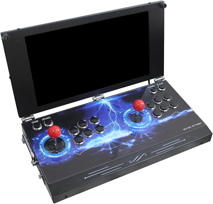 26800 in 1 Hand-held Portable Arcade Game Console 17.5-inch HD Screen Dual Players 3D Matal Box DX, Retro Video Game Machine Search/Hide/Save/Load/Pause Games (B 26800 70S)