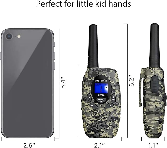 Retevis RT628 Camo Walkie Talkies for Kids, Army Toys for 6-12 Year Old Boys Girls Bundle with EZTalk 80 Kids Walkie Talkies, Science STEM Kits DIY Electronic Toys Christmas Birthday Gifts