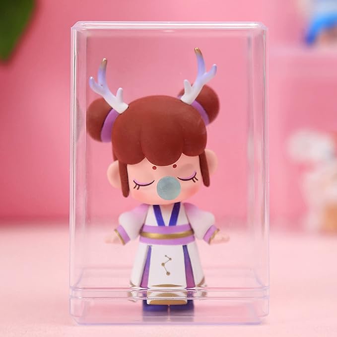 5Pcs Action Figure Storage Boxes Clear Plastic Display Cabinet for Collectible Figurines Toy Organizer 2.48X2.16X3.74 Inch Protective Showcase for Model Display