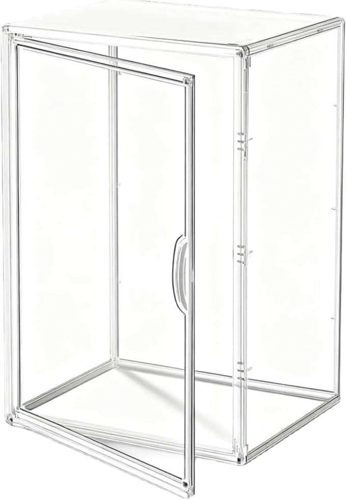 Jumbo Vertical Acrylic Display Case - Extra Tall 19.6" Cabinet for Oversized Figures, Magnetic Door & Stackable Dustproof Showcase for Statues, Plush Art Dolls (Extra Large 14.5"x11.5"x19.6")