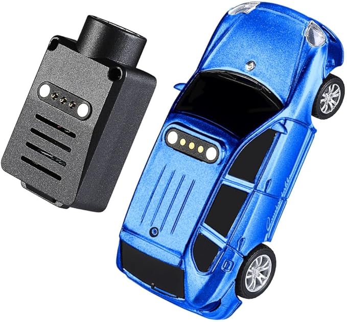 Mini RC Car with Camera, 1/64 Scale APP-Controlled Fully Proportional FPV Remote Control Racing Car with Gyro and Underbody Lighting, Gifts for Vehicle Lover