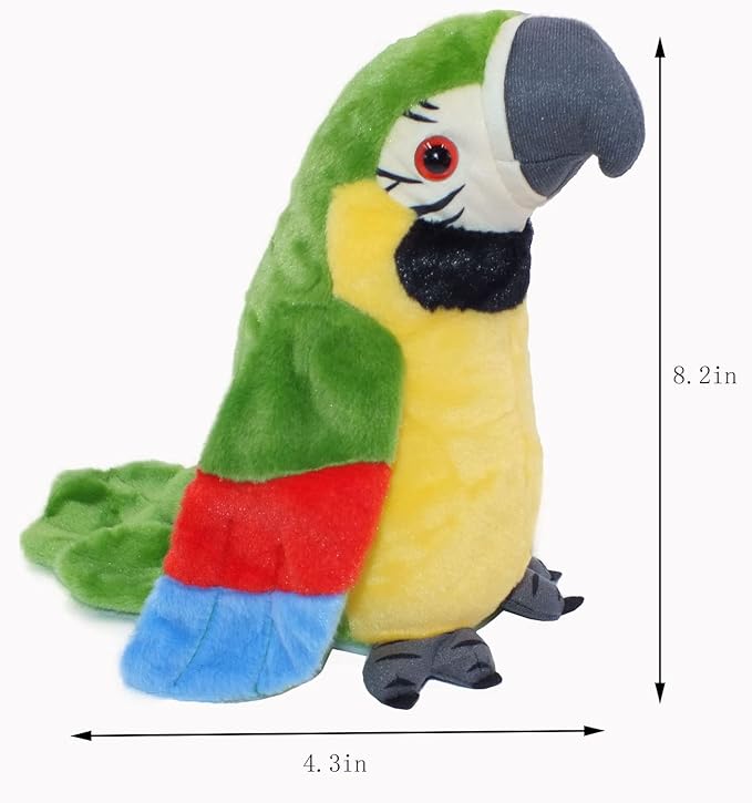 Talking Parrot Repeats Talking Parrot What You Say with Cute Voice - Electronic Pet Talking Plush Parrot for Child Kids Gift Party Plush Toy