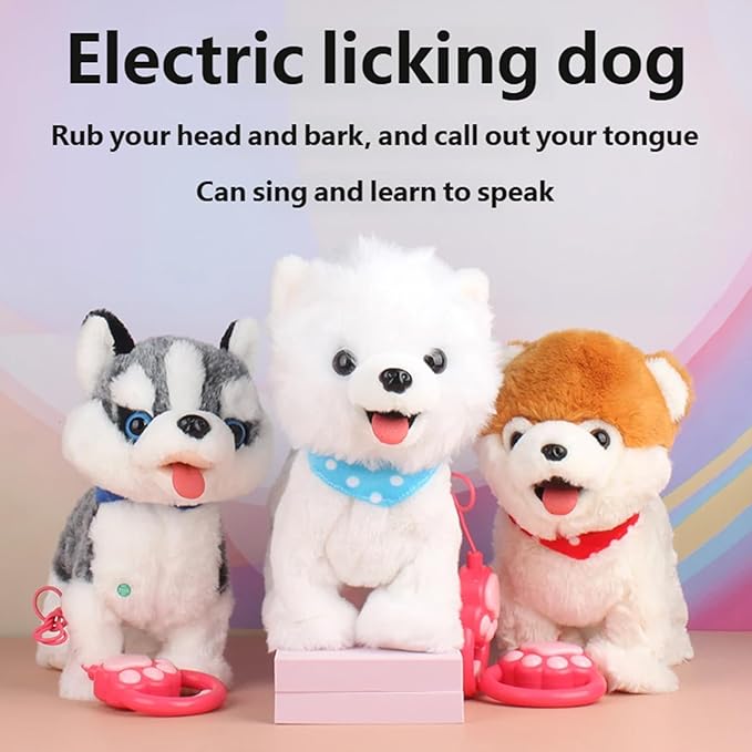 AI Puppy Robotic Dog for Kids, Interactive Robotic Puppy That Walks, Barks & Licks - Smart Companion Toy, Lifelike Pet with Voice Learning
