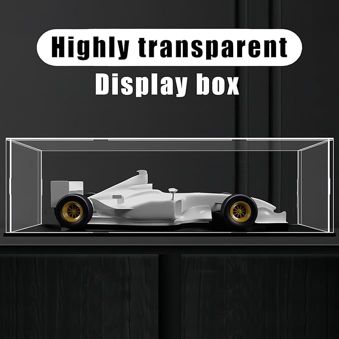 30 x 10 x 10cm Acrylic Clear Display Case Perspex Box Display Cabinets for Collectables, Assemble Countertop Dustproof Protection Showcase for Toys Models Action Figures