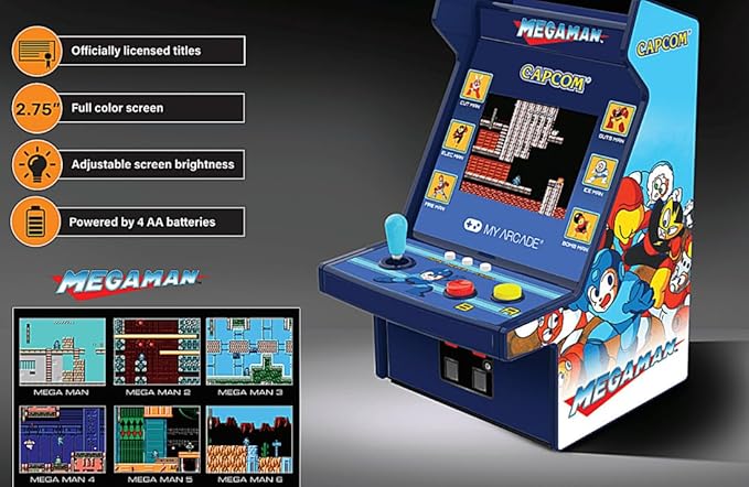 My Arcade Mega Man Micro Player Pro: Mega Man Retro Games, Titles 1 Through 6, Classic Video Games