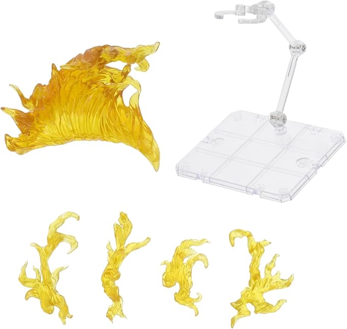 iplusmile Flame Effect Bracket with Action Figure Stand Adjustable Toy Doll Holder for Model Display Stable 3.94 Inch Base for Organizing and Showcasing Action Figures and Collectibles