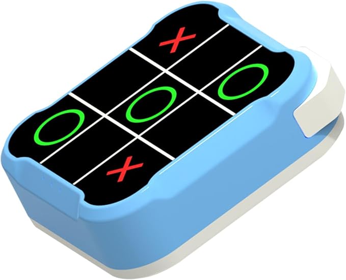 Tic Tac Toe Bolt Game,Handheld Electric Puzzle Game Console, Board Games for Kids and Adults,Gift Ideal for Kids and Adults' Birthday(Blue)