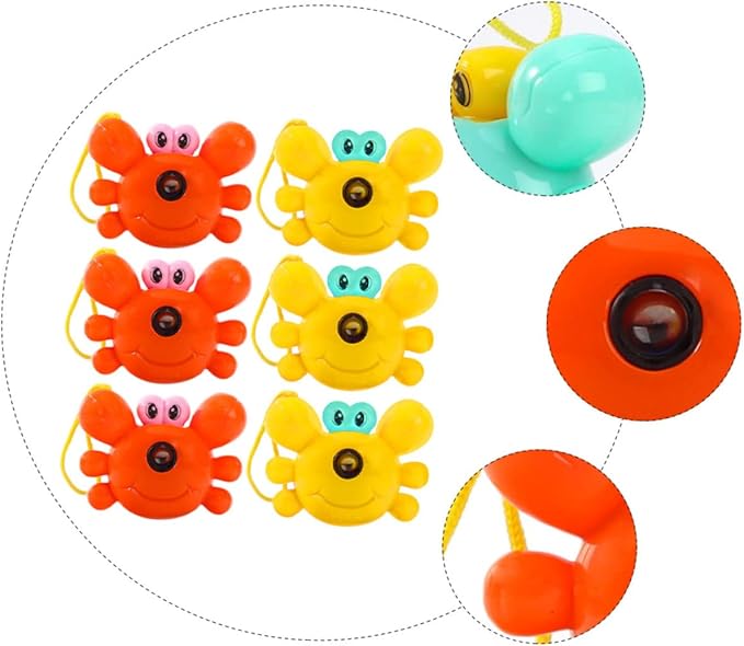BESTonZON 6pcs Crab Shaped Projection Camera Toy for Boys and Girls Fun Interactive Camera Plaything for Boys and Girls Encourages Imaginative Play and Parent-boy Girl Bonding