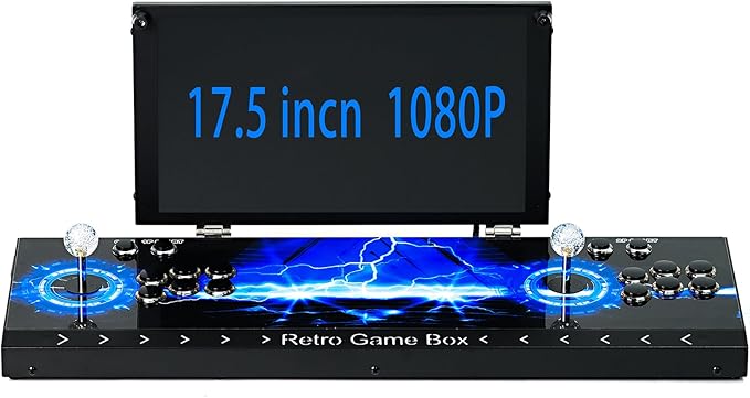35000 in 1 Portable Arcade Game Console 17.5-inch HD Screen Dual Players Pandoras Box 80S,Retro Video Game Machine Search/Hide/Save/Load/Pause Games (17.5-Dual Players)