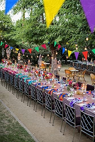 Piokio 100ft Colorful Flag Banner Party Celebrations Graduation Decorations, for Party, Birthdays, Classroom Decorations