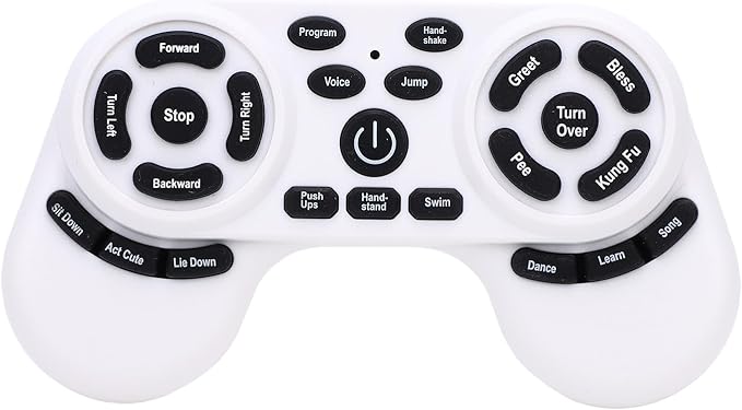 Drfeify AI Robot Dog, Programmable Interactive Robotic Pet with Voice Control, 2.4G Remote, App Control, Multiple Actions, for Kids Adults Coding Entertainment (Gray)