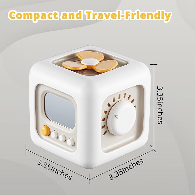 Busy Cube Toy for 1 Year Old Boy, Montessori Toys for 1+ Year Old, Travel Sensory Toys for Toddlers 1-3, Learning Fine Motor Skills| 1st Birthday Gifts 9 12 Months Baby Easter Basket Stuffers