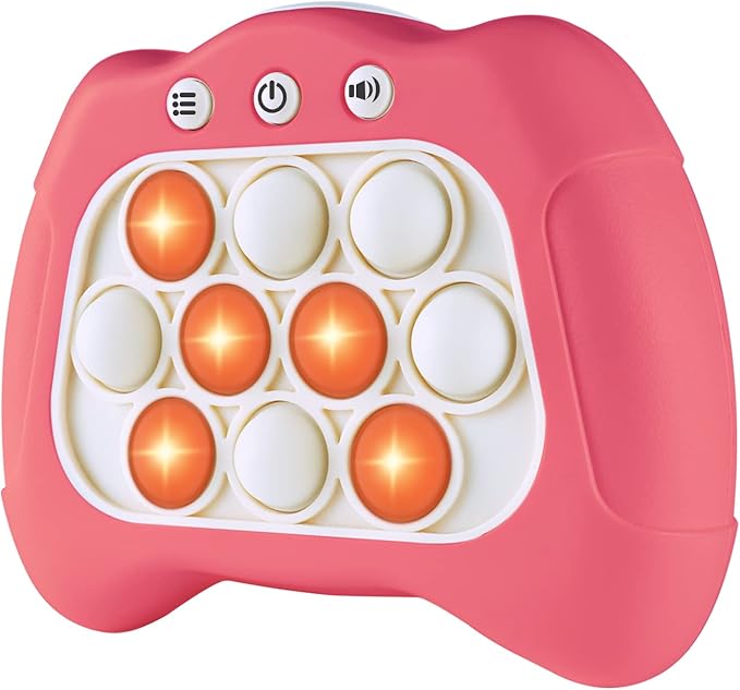 Pop The Target! Handheld Speed Push Game Machine: A Fun Multiplayer Game for Family. Sensory Fidget Toy Christmas Toys Gifts for 6 7 8 9 10 11 12 Years Old Kids Road Trip Car Games Kids Pink