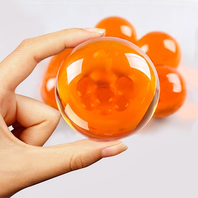 The Novelty Children's Toy Dragon Transparent Play Balls Set Contains 7 Dragon Transparent Play Ballss 1.7 inches / 4.3cm Star Crystal Balls