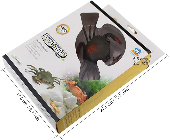 Tipmant RC Crab Animal Toy Remote Control Car Vehicle Electronic Fake Insect for Kids Birthday Gift Christmas Halloween (Grey)