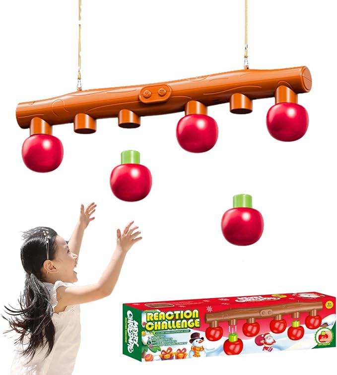 Upgrade Christmas Reflex Challenge Game, Catching Sticks Game, Hand Eye Coordination Training Toy, Christmas Reaction Time Training Toy for Kids and Adults