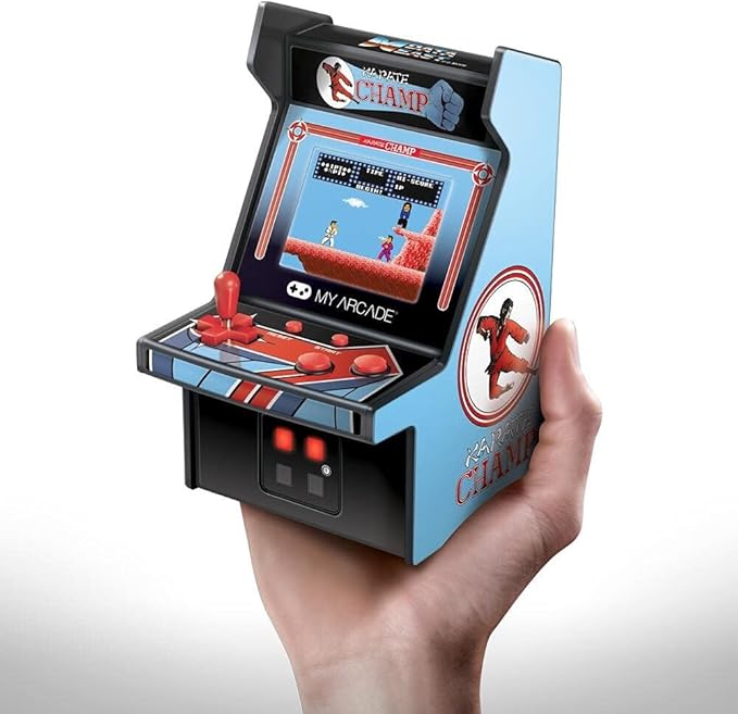 My Arcade Karate Champ Micro Player Arcade Machine: Fully Playable, 6.75 Inch Collectible, Color Display, Speaker, Volume Buttons, Headphone Jack - Electronic Games