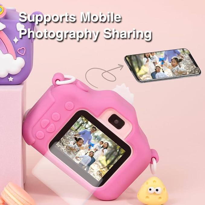 Kids Unicorn Digital Camera for 3-8 Years Girls Christmas Birthday Gifts