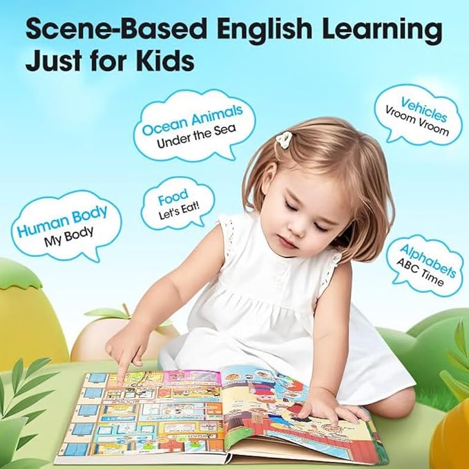 My First English Sound Book – 470+ Words, 21 Themes, Fun Word Learn, Press to Learn Phonics, Juguete Educativo for Educational Language, School Education & Perfect Educational Gift(0-6Y)