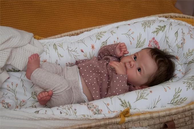Anano Reborn Baby Dolls Silicone Full Body-18 in Realistic Baby Doll Girl, Full Silicone Babys Doll Lifelike, Anatomically Correct Babys Girl, Real Life Reborn Dolls with Accessories
