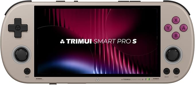 Trimui Smart Pro-S 4.96″ Retro Handheld Game Console, Allwinner A523 Octa-Core 2.0GHz, Mali-G57, Active Cooling, L3/R3, Linux, 8GB + microSD (GRAY-64GB)