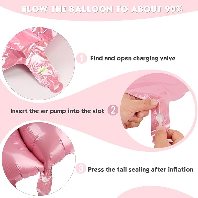 40 Inch Pearlescent Pink Number 4 Balloon, Giant 4 Number Balloons for 4th Birthday Decorations, Party Supplies for Baby Boy Girl, Pearlescent Pink Party Decor