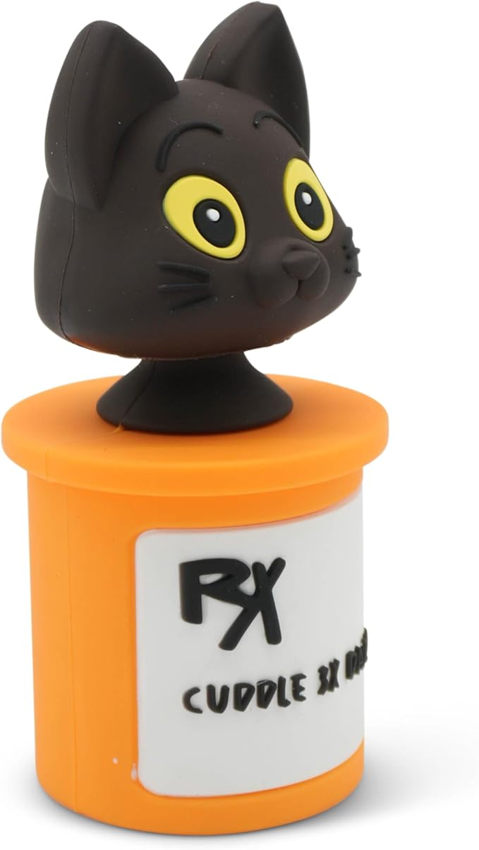 Mini Resin Novelty Figurine – Cute Small Desk Statue Collectible, Funny Decorative Miniature for Office Desk Decor, Shelf Display, Gifts & Party Favors - Prescription Cat