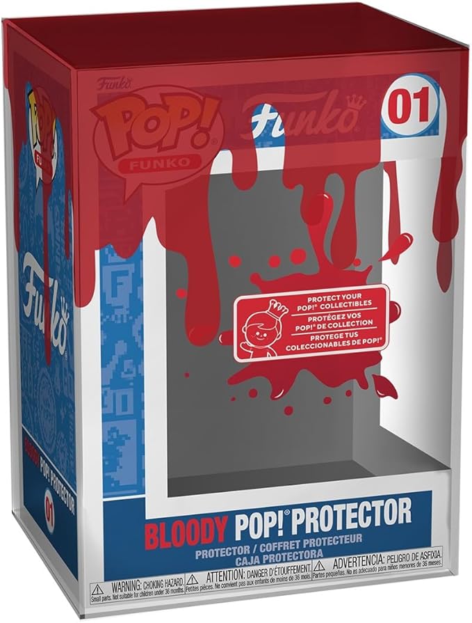 Funko Pop! Protector Printed UV: Dripping Red Blood Pop Protector - Premium Protector Display Cases Pop Collectable Vinyl Figures - Durable and Stackable Storage