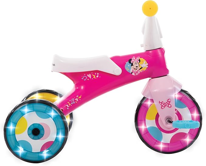 Huffy Disney Minnie Mouse Light Up Kids' Trike, Ideal for Ages 3+, Minnie Mouse Graphics, Colorful and Playful Design, Simple Coaster Brake, Sturdy and Durable, Safe for Toddlers, Girl's