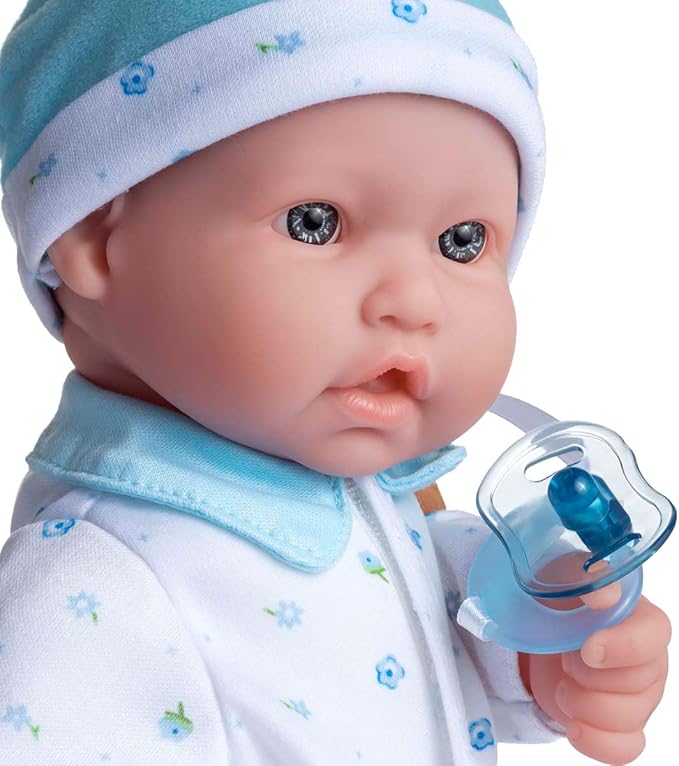 JC Toys, La Baby 16-inch Blue Washable Soft Body Boy Baby Doll with Accessories - For Children 12 Months and older, Designed by Berenguer