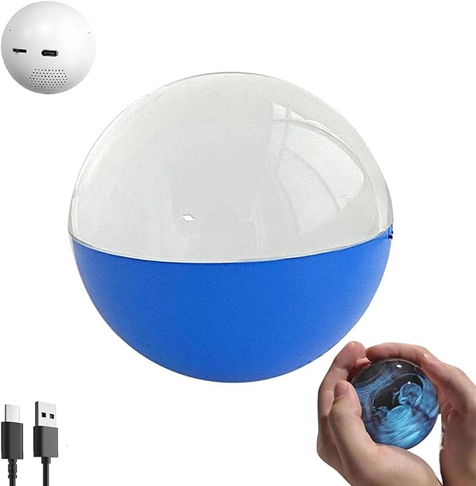 2.7" Crystal Ball Video Player,Personalized Digital Display Sphere with Custom Uploadable Videos & Photos,Customized Light-Up Sphere Gift for Anniversary, Birthday,Wedding