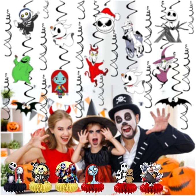 8Pcs Nightmare Table Centerpieces Birthday Party Supplies Double Side Table Decorations for Kids Party Decorations
